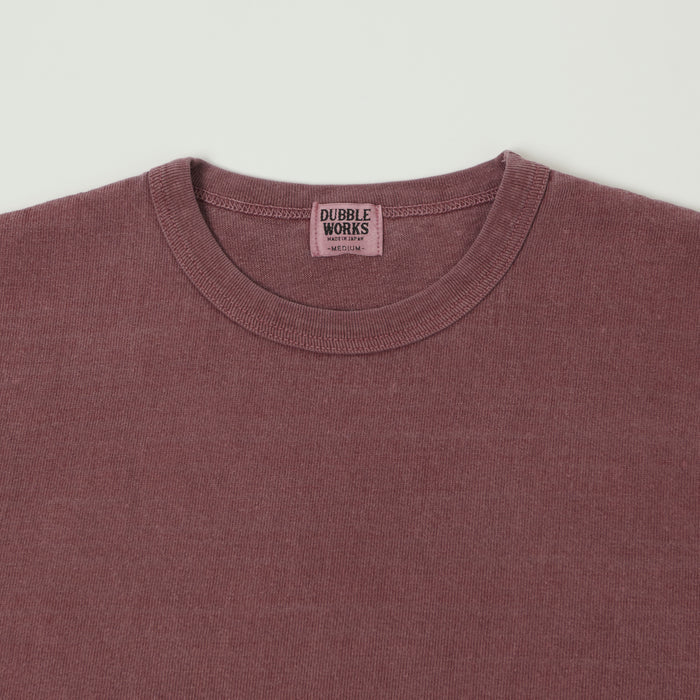 Dubbleworks Heavy Fabric Pigment Dye Tee - Bordeaux