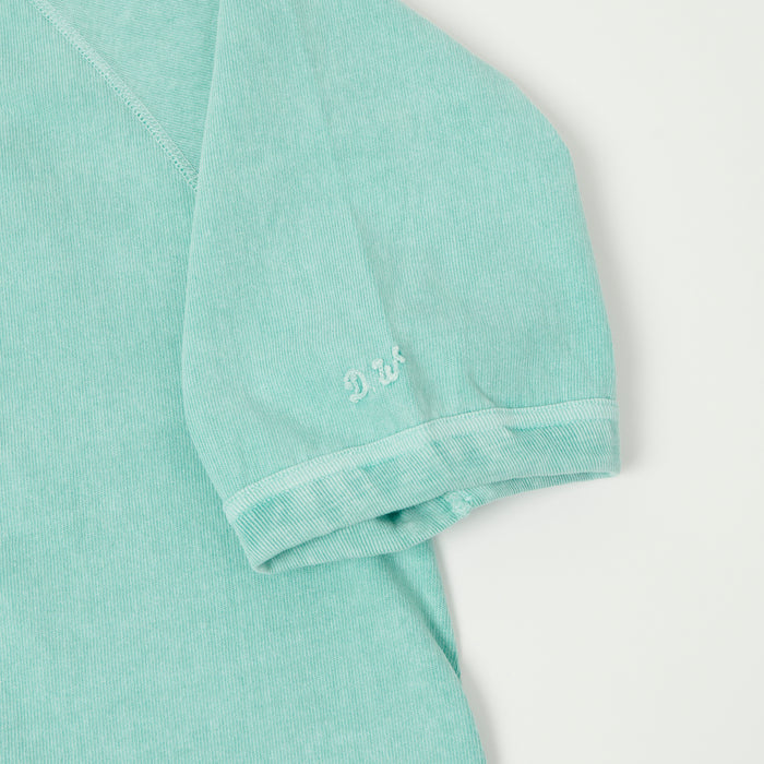 Dubbleworks Heavy Fabric Raglan Sleeve Pigment Dye Tee- Lt Turquoise