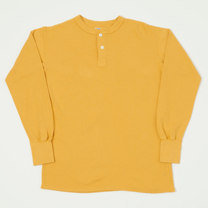 Dubbleworks Long Sleeve Thermal Henley - Citrus