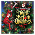 The Elf on the Shelf®: Night Before Christmas Book, available for pick-up and delivery, showcases a Scout Elf in a red outfit climbing a Christmas tree adorned with ornaments and lights, capturing the magic of this festive classic.