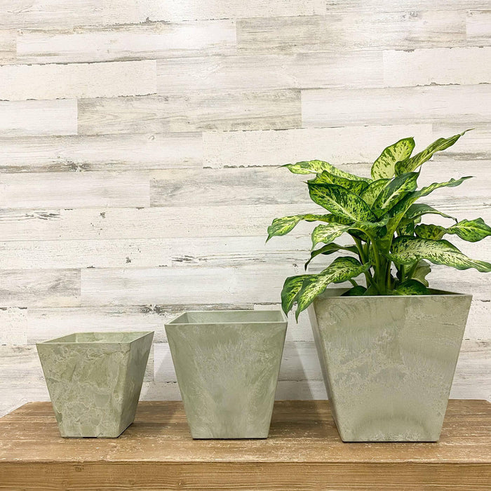Ella Square Pot - Mint - 12-inches - Hicks Nurseries