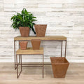 Ella Square Pot - Rust - 10-inches - Hicks Nurseries