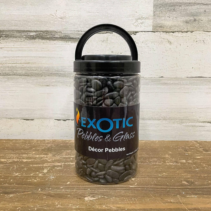 Exotic Pebbles - Polished Black Gravel - 5.5 lb. - Hicks Nurseries