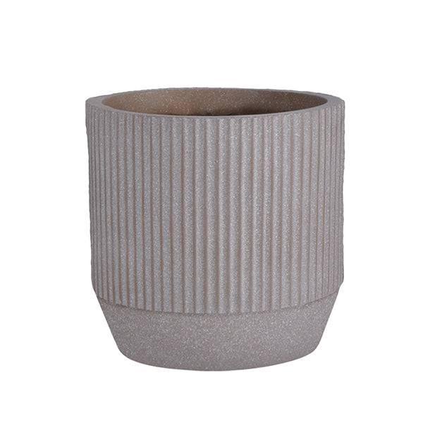 Fiberclay Taper Cylinder - Taupe - 12-inch - Hicks Nurseries
