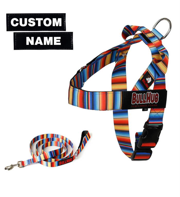 Fiesta BullHug Dog Harness & Leash Combo