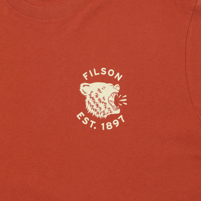 Filson 'Bear' Graphic T-Shirt - Chilli Oil