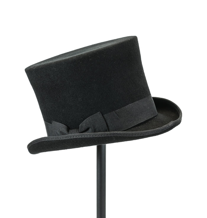 Flat Top Hat Wool Felt Victorian Style  Mad Hatter Theater Rental Quality