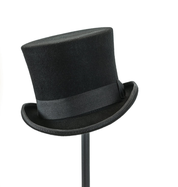 Flat Top Hat Wool Felt Victorian Style  Mad Hatter Theater Rental Quality