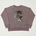 Flea-T 1950s Raglan 'Dippy Dawg' Sweatshirt - Navy