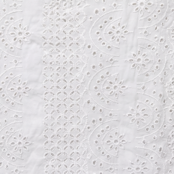 Florelle – Embroidered Eyelet Button Blouse