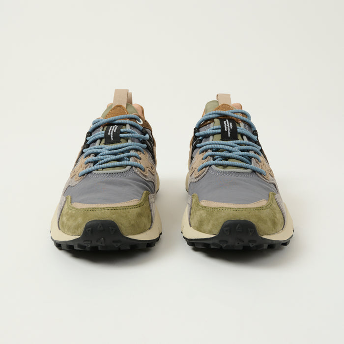 Flower Mountain Yamano 3 Man Suede/Nylon Sneaker - Military/Grey/Light Brown