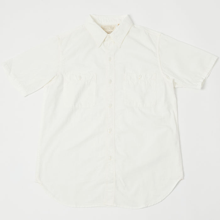 FULLCOUNT 4821 5oz Chambray Work Shirt - White