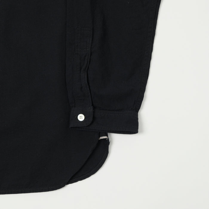 FULLCOUNT 4900 Stand Collar Pullover Chambray Shirt - Black