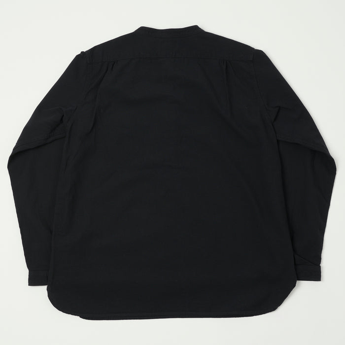 FULLCOUNT 4900 Stand Collar Pullover Chambray Shirt - Black