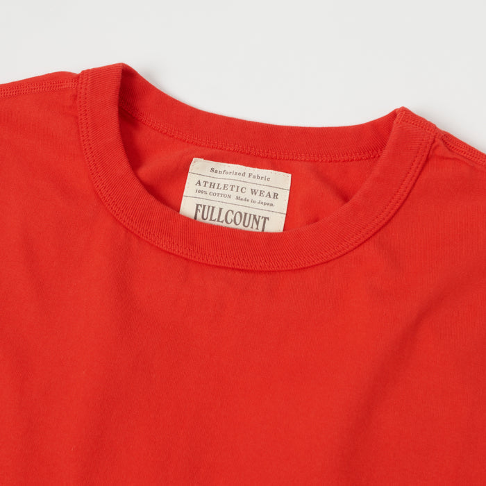 FULLCOUNT 5222 Flat Seam Heavyweight T-Shirt - Red