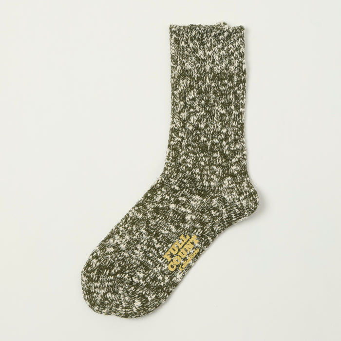 FULLCOUNT 6110 Slub Sock - Green