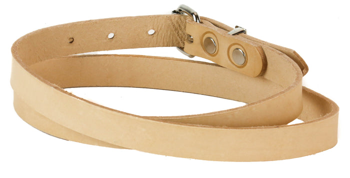 Genuine Beige Leather Dress Casual Jean Belt  1 1/4" Width Roller Buckle