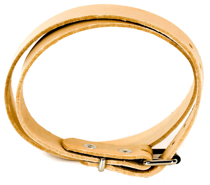 Genuine Beige Leather Dress Casual Jean Belt  1 1/4" Width Roller Buckle