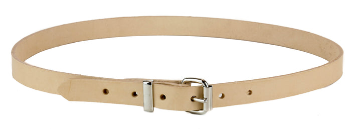 Genuine Beige Leather Dress Casual Jean Belt  3/4" Width Roller Buckle