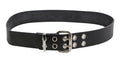 Genuine Black Leather Grommet Dress Casual Jean Belt  1 3/4" Width Roller Buckle