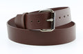 Genuine Brown Leather Dress Casual Jean Belt  1 3/4" Width Roller Buckle