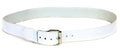 Genuine White Leather Dress Casual Jean Belt  1 1/2" Width Roller Buckle