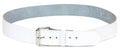 Genuine White Leather Dress Casual Jean Belt  1 3/4" Width Roller Buckle
