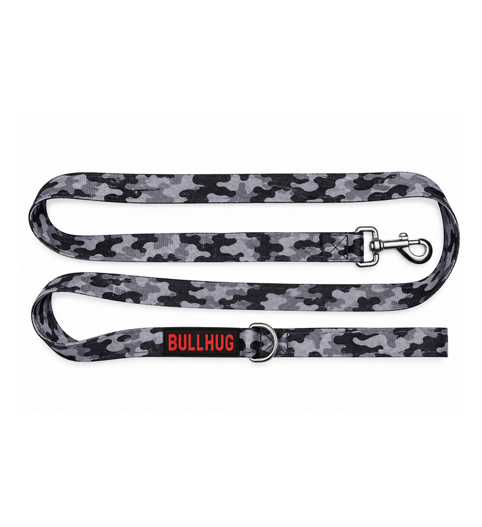 "GRAY CAMOUFLAGE " BULLHUG 6FT LEASH