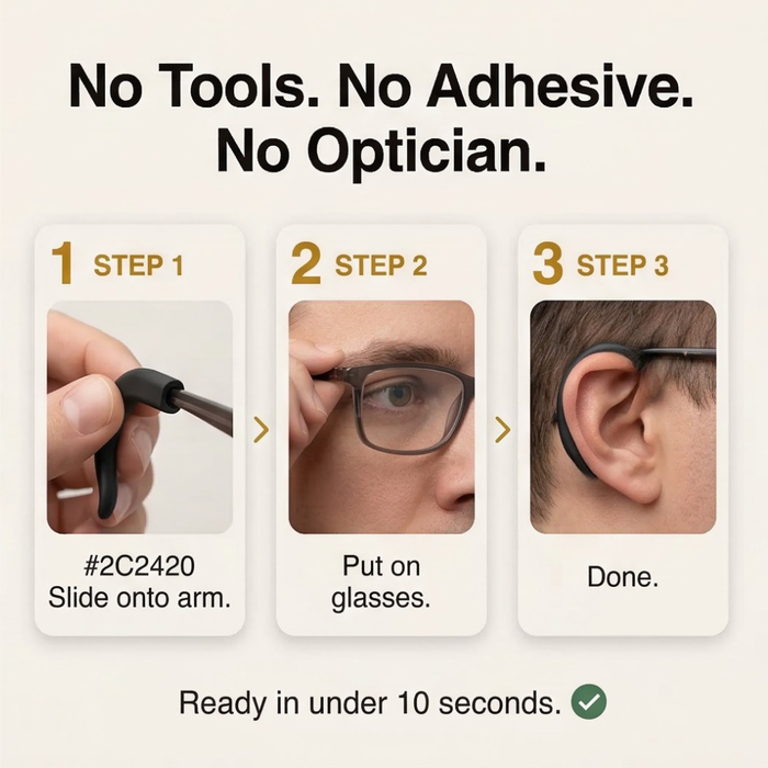 Gripwell – Non Slip Silicone Ear Hooks for Glasses