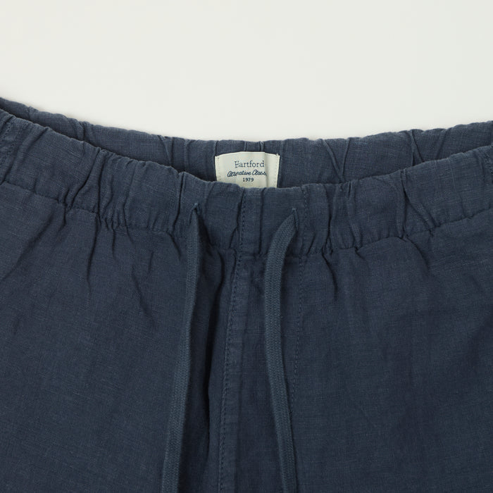 Hartford 'Joggy' Linen Short - Navy