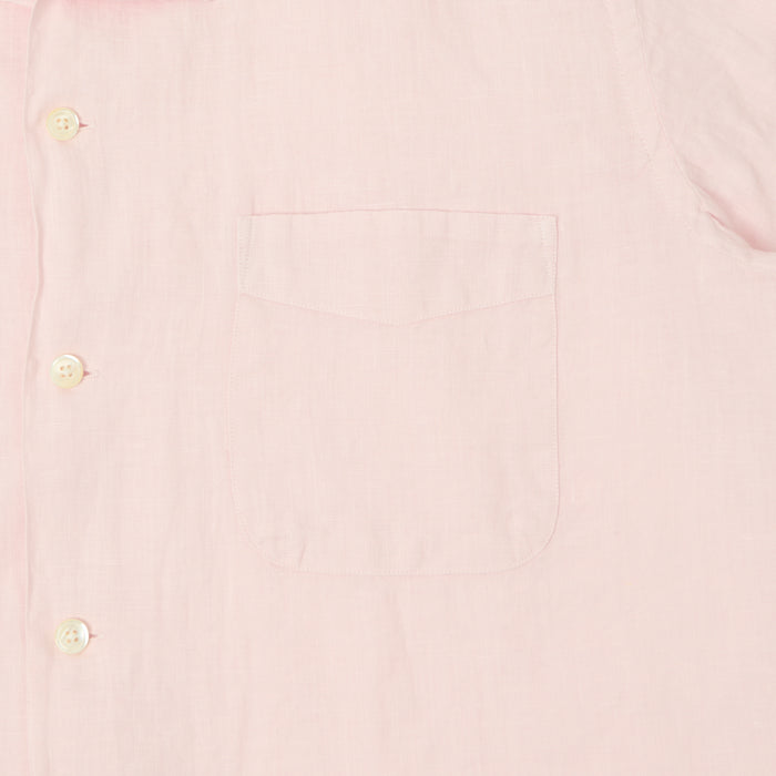 Hartford 'Palm' Camp Collar Linen Shirt - Shell Pink