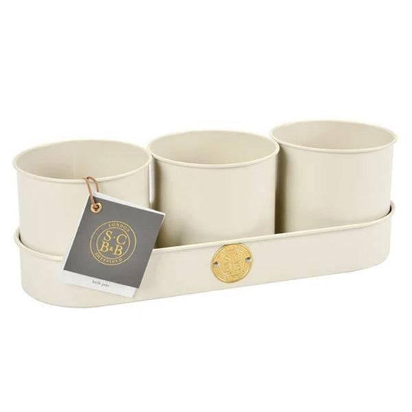 Herb Pots - Sophie Conran - Buttermilk - Hicks Nurseries