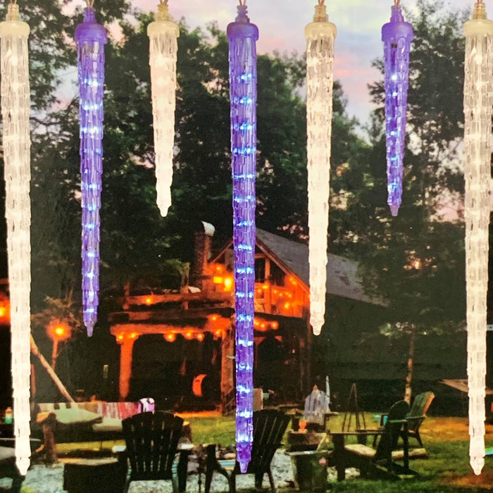 Icicle Tube LED 10 ct. Light Set Blue & White - Hicks Nurseries
