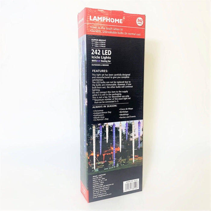 Icicle Tube LED 10 ct. Light Set Blue & White - Hicks Nurseries