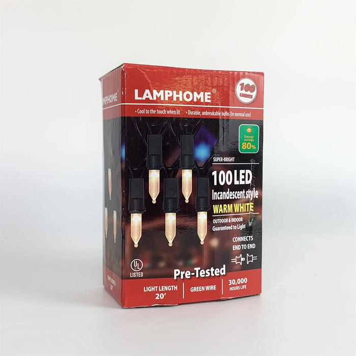 Incandescent Style LED 100 ct. String Lights Warm White - Hicks Nurseries