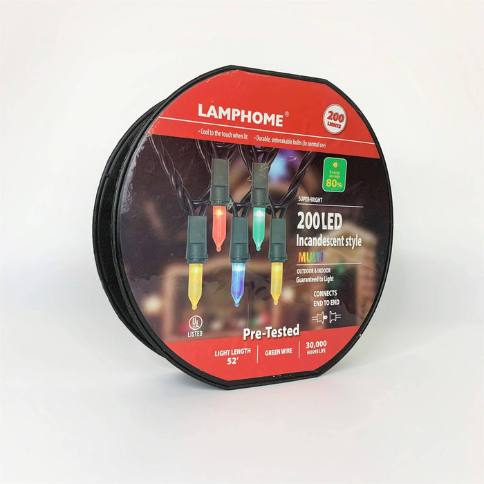 Incandescent Style LED 200 ct. String Lights Multi-Colored - Hicks Nurseries