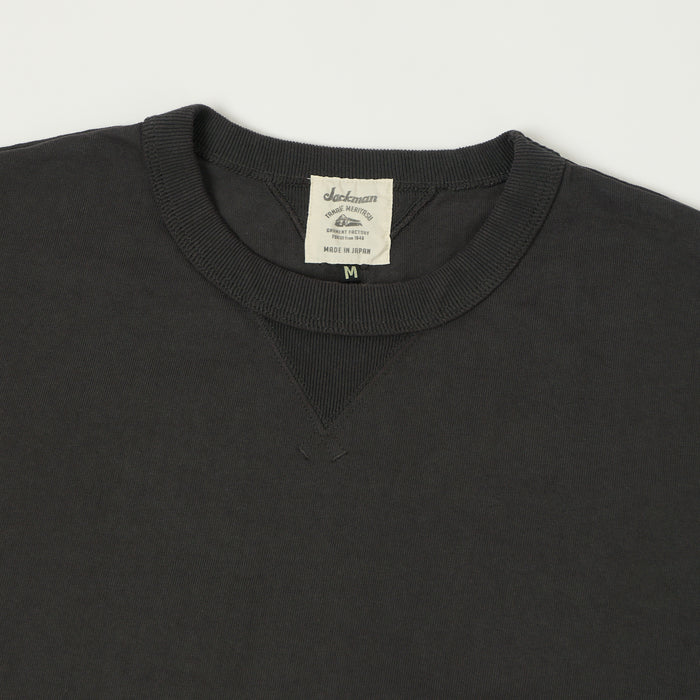 Jackman Dotsume Rib T-Shirt - Ink Black