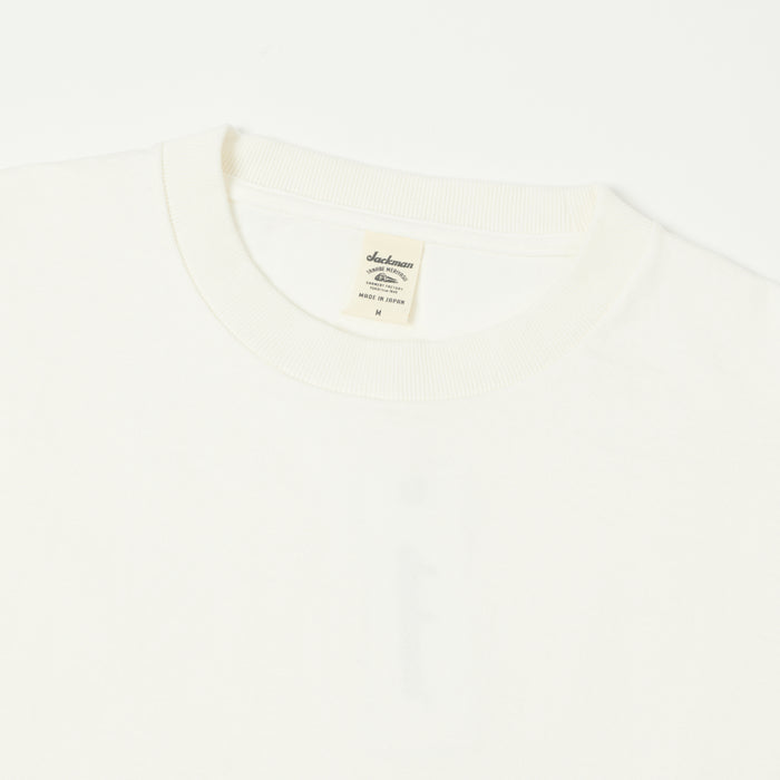 Jackman Long Sleeve Dotsume T-Shirt - Off White