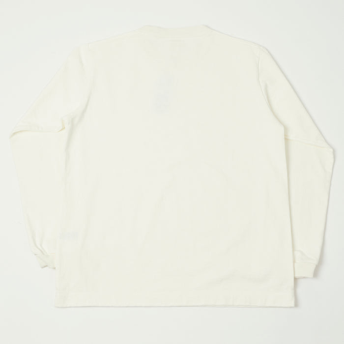 Jackman Long Sleeve Dotsume T-Shirt - Off White