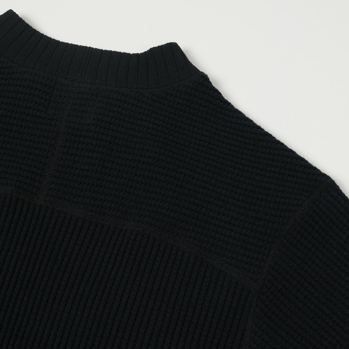 Jackman Midneck Waffle Sweatshirt - Black