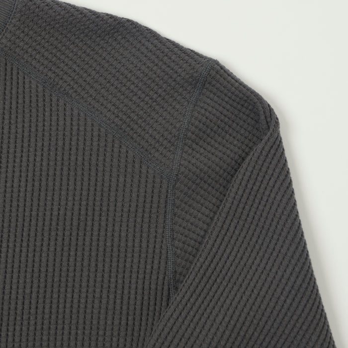 Jackman Midneck Waffle Sweatshirt - Dark Grey