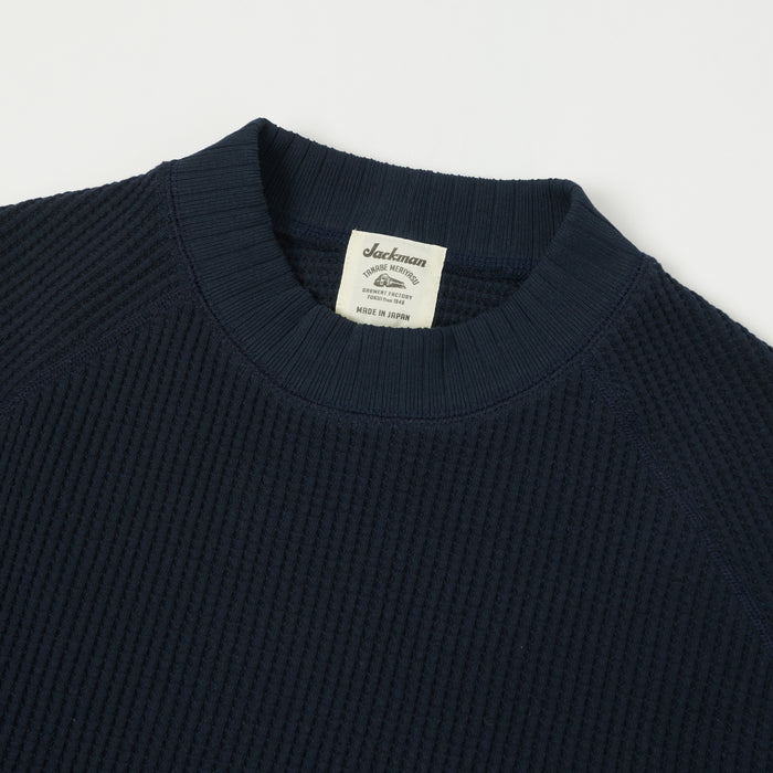 Jackman Midneck Waffle Sweatshirt - Dark Navy