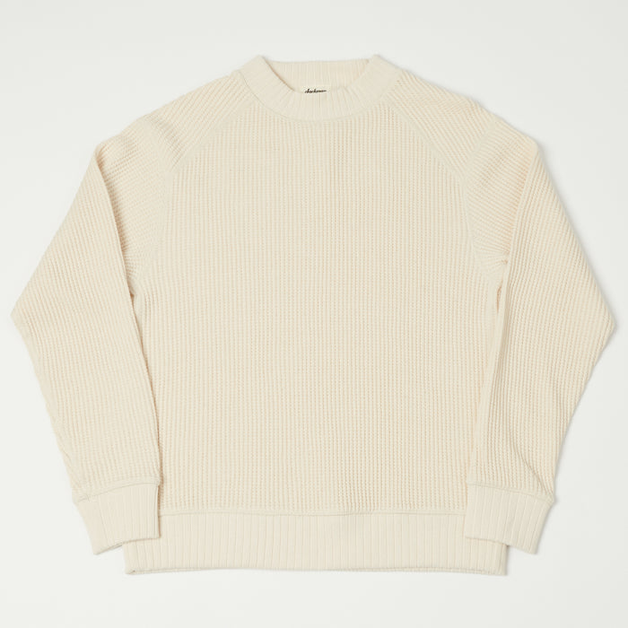 Jackman Midneck Waffle Sweatshirt - Ecru