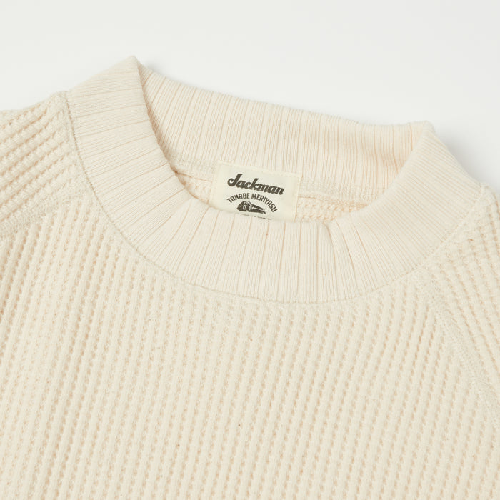 Jackman Midneck Waffle Sweatshirt - Ecru