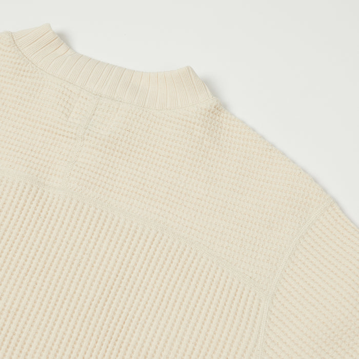 Jackman Midneck Waffle Sweatshirt - Ecru