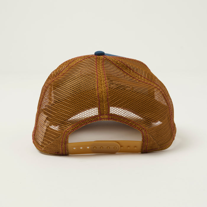 JJ Hats 'Pomona' Trucker Cap - Burgundy/Blue