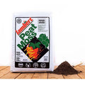 A 3.8 cu. ft. Lambert Peat Moss bag from Pick-Up & Local Delivery Only rests on wood beside a garden trowel and loose peat moss, showcasing its water retention and organic gardening suitability with bold graphics.