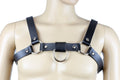 Leather Bulldog Body Harness D Rings Snap Adjustable