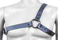 Leather Bulldog Body Harness D Rings Snap Adjustable