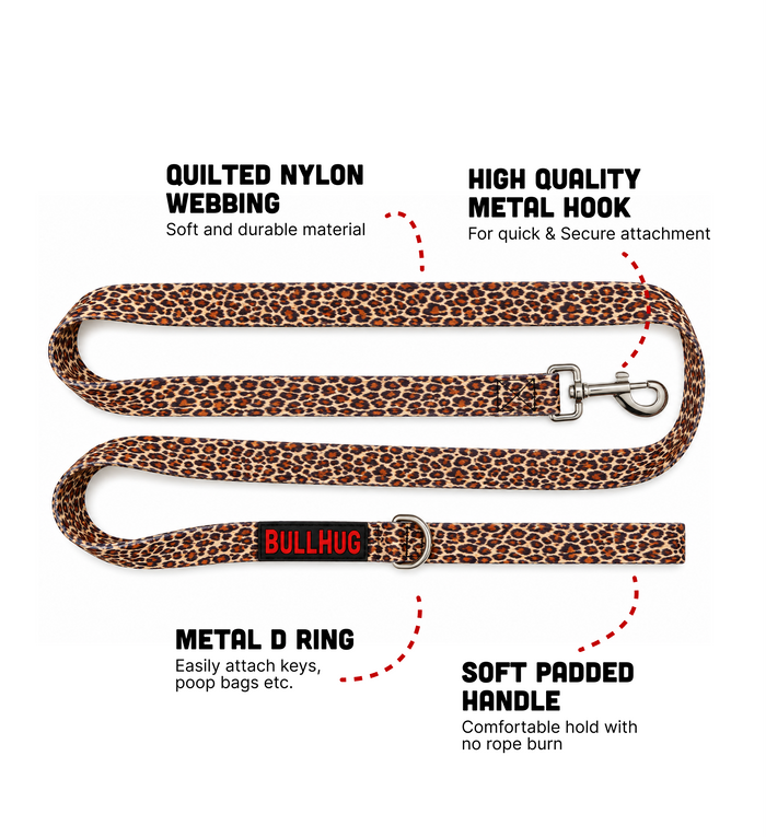"LEOPARD" BULLHUG 6FT LEASH